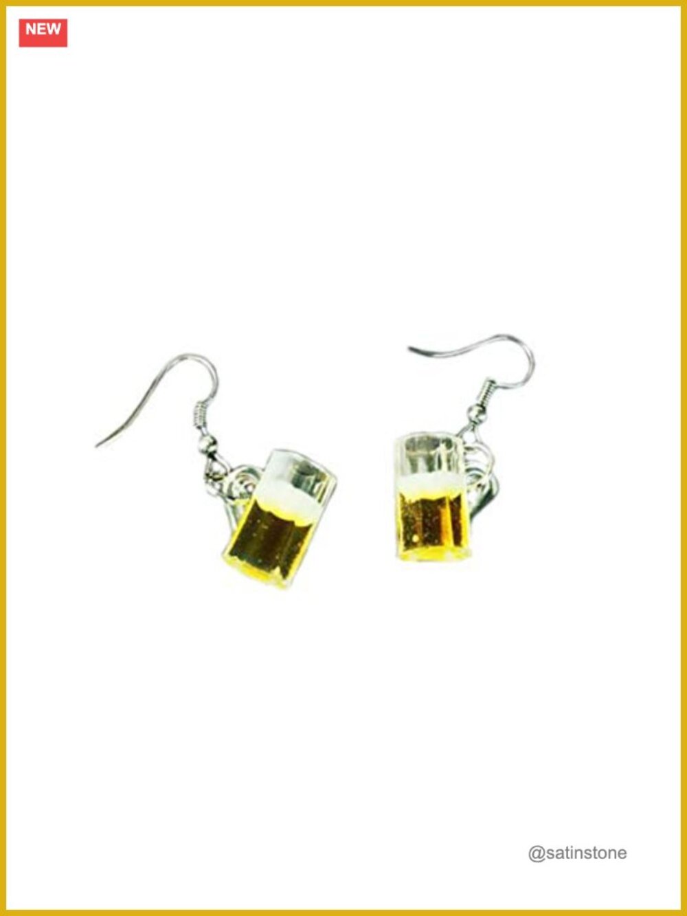 Funny Beer Mug Dangle Earrings for Women - Cute Bottle Tea Drop Earrings Jewelry
